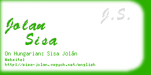 jolan sisa business card